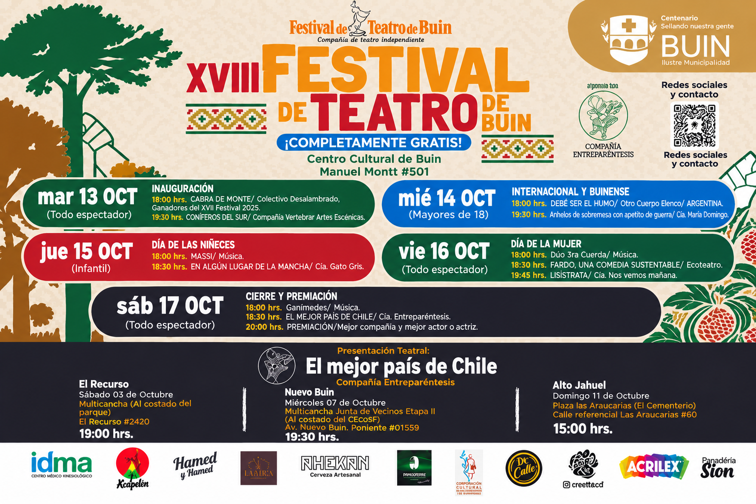 XVlll Festival de Teatro de Buin 2026